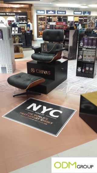 Eye-catching POS display by Chivas