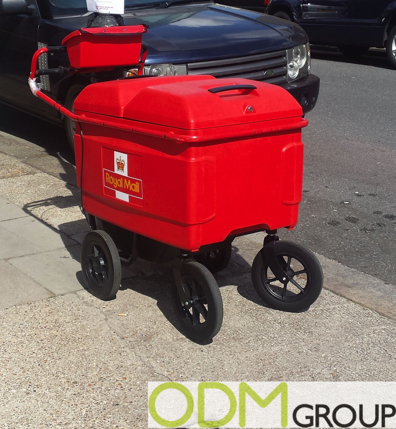 ye Catching Branded Cart by Royal Mail