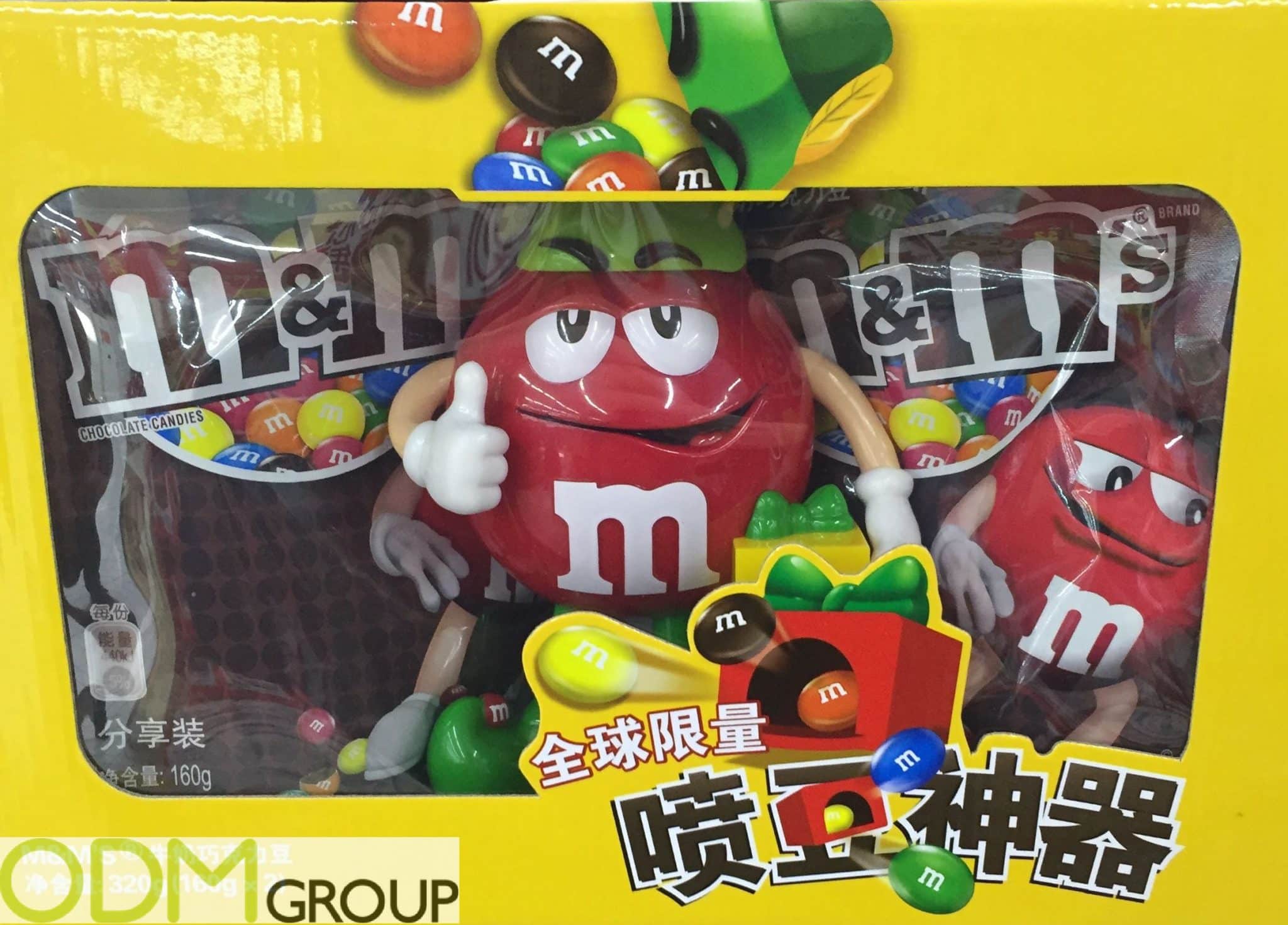 Promo candy dispenser - On pack promotion by M&M