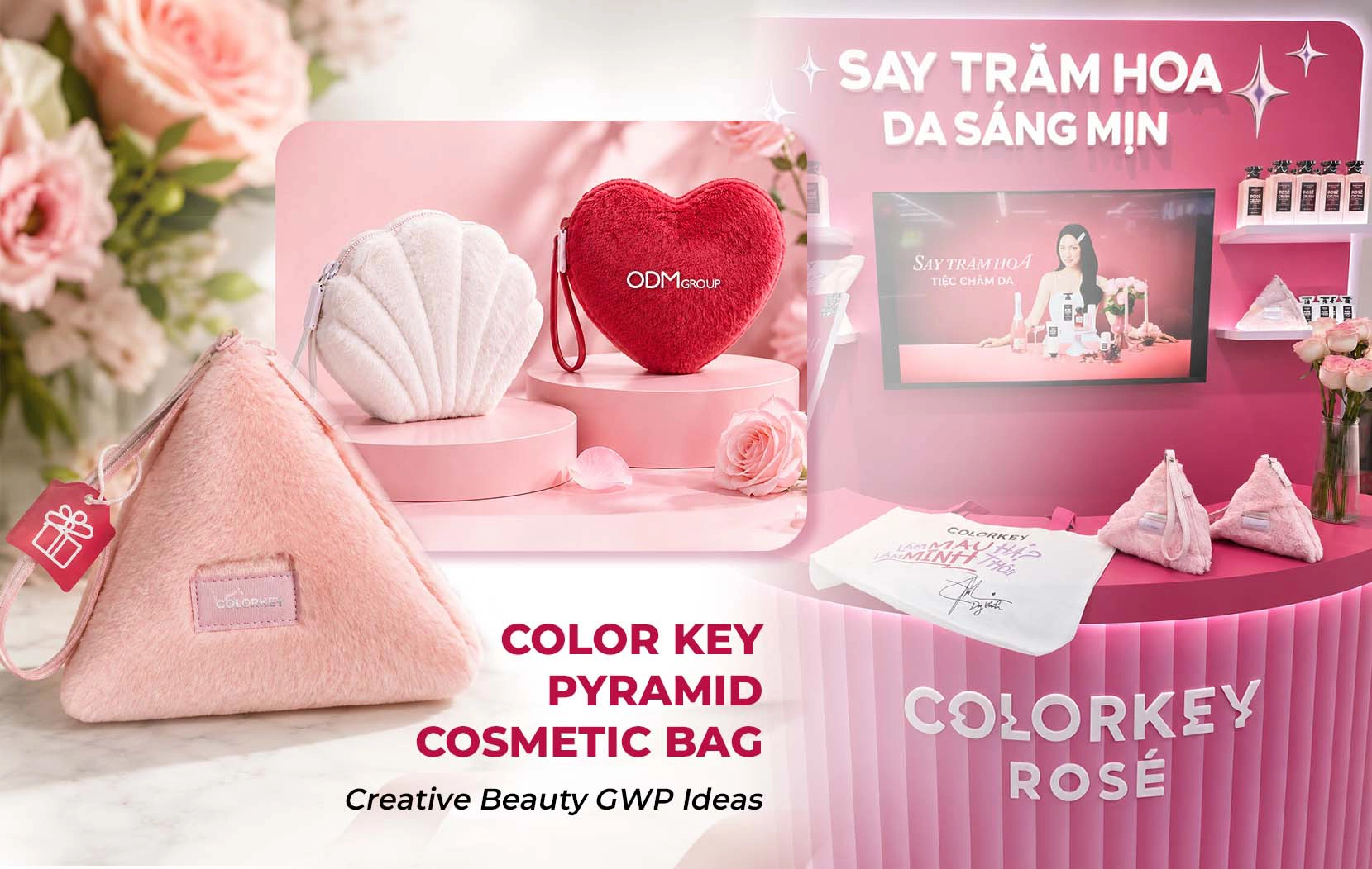 pyramid cosmetic bag